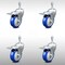 Service Caster 4 Inch SS Blue Polyurethane 3/8 Inch Threaded Stem Caster Set Total Lock Brake SCC-SSTSTTL20S414-PPUB-BLUE-381615-4 - alternate 4